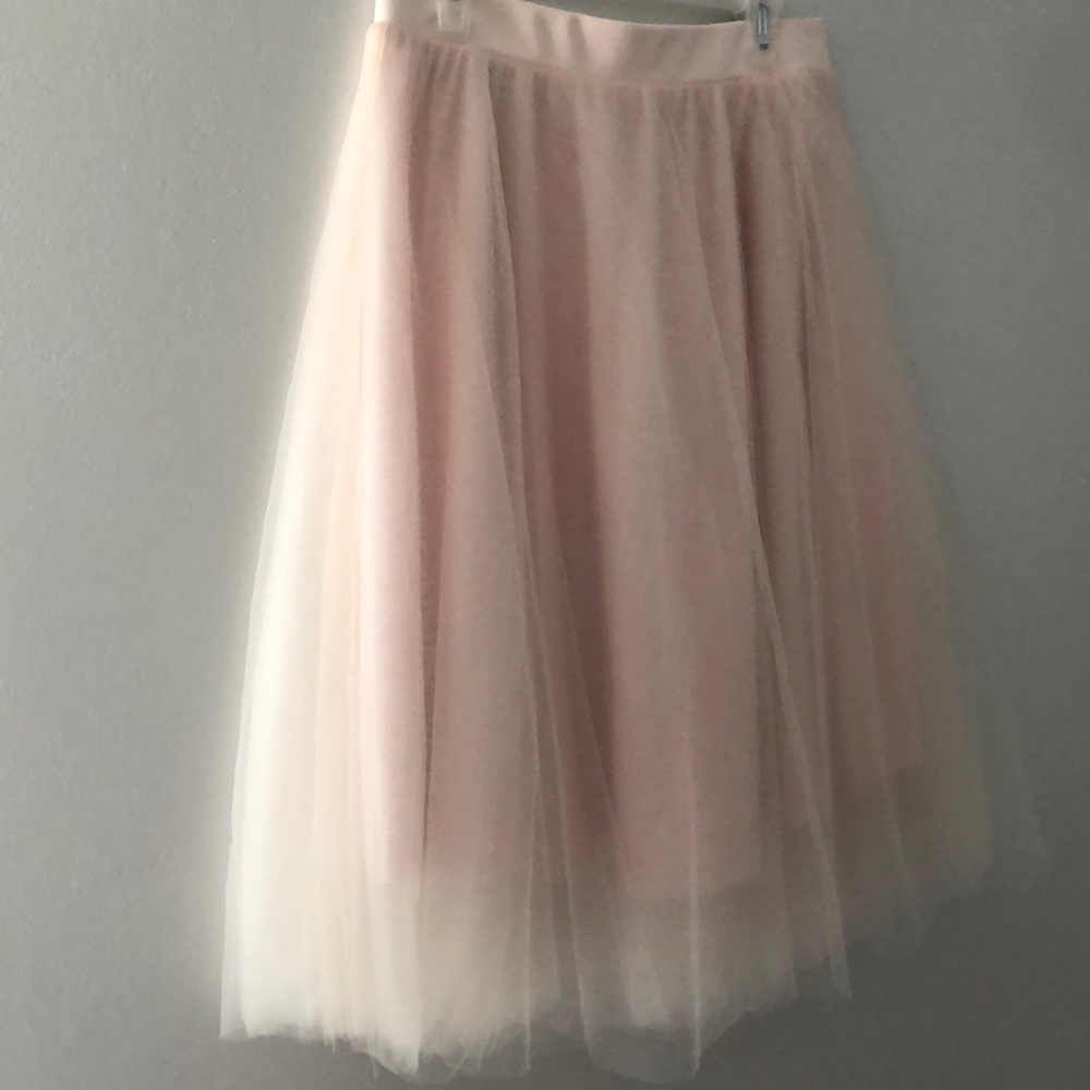 Blush pink tulle skirt